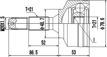 Dynamatrix DCV845065 - Jeu de joints, arbre de transmission cwaw.fr