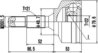 Dynamatrix DCV845011 - Jeu de joints, arbre de transmission cwaw.fr