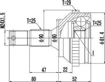 Dynamatrix DCV845036 - Jeu de joints, arbre de transmission cwaw.fr