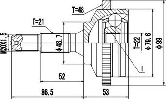 Dynamatrix DCV845033 - Jeu de joints, arbre de transmission cwaw.fr