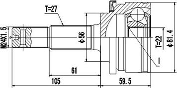 Dynamatrix DCV841009 - Jeu de joints, arbre de transmission cwaw.fr