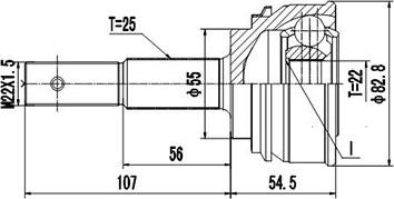 Dynamatrix DCV841001 - Jeu de joints, arbre de transmission cwaw.fr