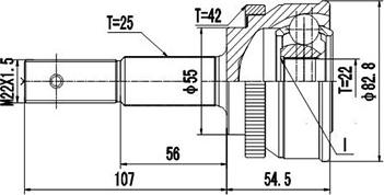 Dynamatrix DCV841002 - Jeu de joints, arbre de transmission cwaw.fr