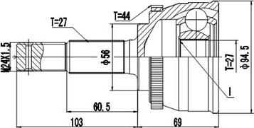 Dynamatrix DCV841015 - Jeu de joints, arbre de transmission cwaw.fr