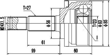 Dynamatrix DCV841018 - Jeu de joints, arbre de transmission cwaw.fr