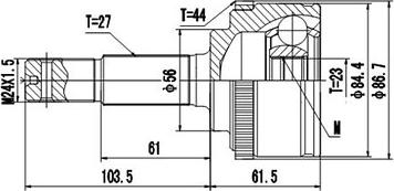 Dynamatrix DCV841142 - Jeu de joints, arbre de transmission cwaw.fr