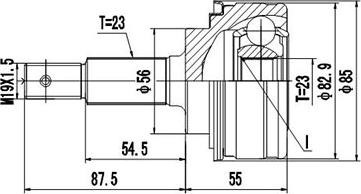 Dynamatrix DCV859054 - Jeu de joints, arbre de transmission cwaw.fr