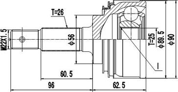 Dynamatrix DCV859056 - Jeu de joints, arbre de transmission cwaw.fr