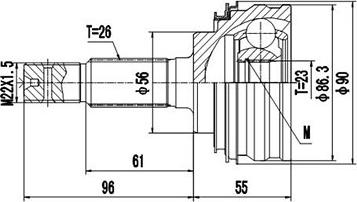 Dynamatrix DCV859005 - Jeu de joints, arbre de transmission cwaw.fr