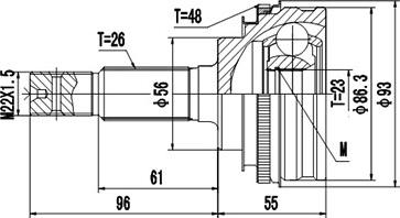 Dynamatrix DCV859006 - Jeu de joints, arbre de transmission cwaw.fr