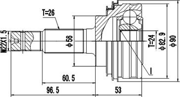 Dynamatrix DCV859001 - Jeu de joints, arbre de transmission cwaw.fr