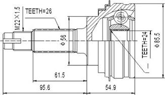 Dynamatrix DCV859018 - Jeu de joints, arbre de transmission cwaw.fr