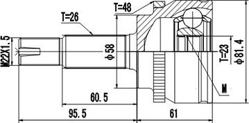 Dynamatrix DCV859037 - Jeu de joints, arbre de transmission cwaw.fr