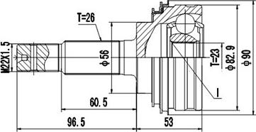 Dynamatrix DCV859020 - Jeu de joints, arbre de transmission cwaw.fr