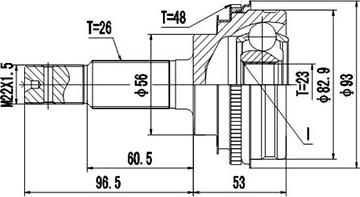 Dynamatrix DCV859021 - Jeu de joints, arbre de transmission cwaw.fr