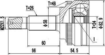 Dynamatrix DCV859153 - Jeu de joints, arbre de transmission cwaw.fr