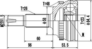 Dynamatrix DCV859136 - Jeu de joints, arbre de transmission cwaw.fr