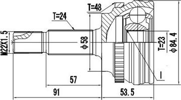 Dynamatrix DCV859137 - Jeu de joints, arbre de transmission cwaw.fr