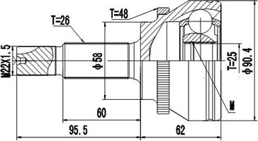 Dynamatrix DCV859226 - Jeu de joints, arbre de transmission cwaw.fr