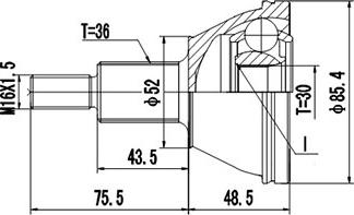 Dynamatrix DCV854004 - Jeu de joints, arbre de transmission cwaw.fr