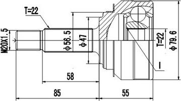 Dynamatrix DCV854001 - Jeu de joints, arbre de transmission cwaw.fr