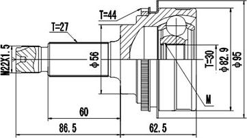 Dynamatrix DCV856009 - Jeu de joints, arbre de transmission cwaw.fr