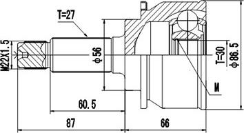 Dynamatrix DCV856004 - Jeu de joints, arbre de transmission cwaw.fr