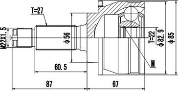 Dynamatrix DCV856005 - Jeu de joints, arbre de transmission cwaw.fr