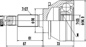 Dynamatrix DCV856003 - Jeu de joints, arbre de transmission cwaw.fr