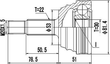 Dynamatrix DCV853005 - Jeu de joints, arbre de transmission cwaw.fr