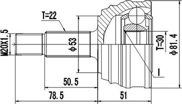 Dynamatrix DCV853008 - Jeu de joints, arbre de transmission cwaw.fr