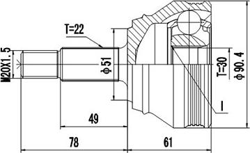 Dynamatrix DCV853007 - Jeu de joints, arbre de transmission cwaw.fr