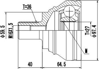 Dynamatrix DCV861045 - Jeu de joints, arbre de transmission cwaw.fr