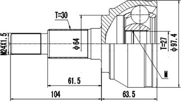 Dynamatrix DCV861050 - Jeu de joints, arbre de transmission cwaw.fr