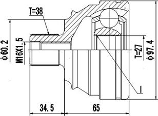 Dynamatrix DCV861005 - Jeu de joints, arbre de transmission cwaw.fr