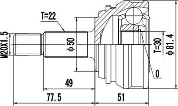 Dynamatrix DCV861001 - Jeu de joints, arbre de transmission cwaw.fr