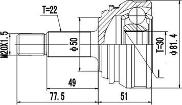 Dynamatrix DCV861013 - Jeu de joints, arbre de transmission cwaw.fr