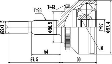 Dynamatrix DCV862012 - Jeu de joints, arbre de transmission cwaw.fr