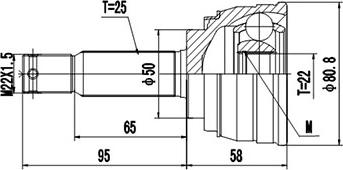 Dynamatrix DCV809004 - Jeu de joints, arbre de transmission cwaw.fr