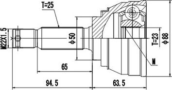 Dynamatrix DCV809002 - Jeu de joints, arbre de transmission cwaw.fr