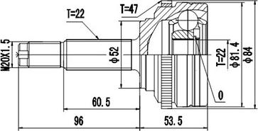 Dynamatrix DCV808021 - Jeu de joints, arbre de transmission cwaw.fr