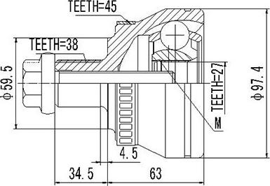 Dynamatrix DCV803067 - Jeu de joints, arbre de transmission cwaw.fr