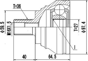 Dynamatrix DCV803002 - Jeu de joints, arbre de transmission cwaw.fr