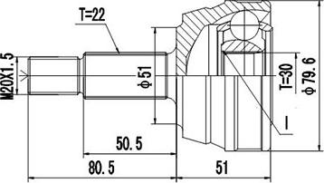 Dynamatrix DCV803007 - Jeu de joints, arbre de transmission cwaw.fr