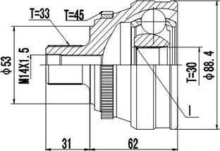 Dynamatrix DCV803012 - Jeu de joints, arbre de transmission cwaw.fr