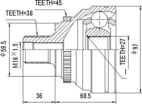 Dynamatrix DCV803017 - Jeu de joints, arbre de transmission cwaw.fr