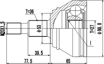 Dynamatrix DCV803035 - Jeu de joints, arbre de transmission cwaw.fr