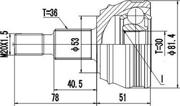 Dynamatrix DCV803033 - Jeu de joints, arbre de transmission cwaw.fr