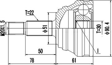 Dynamatrix DCV803032 - Jeu de joints, arbre de transmission cwaw.fr