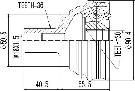 Dynamatrix DCV803037 - Jeu de joints, arbre de transmission cwaw.fr